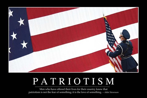 Framed Patriotism: Inspirational Quote and Motivational Poster Print