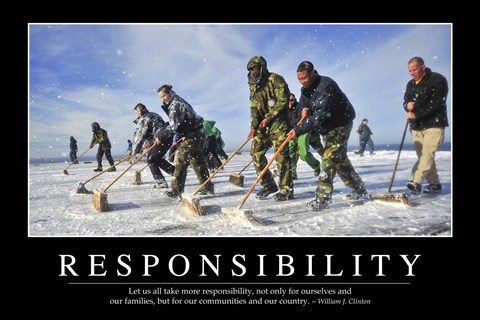Framed Responsibility: Inspirational Quote and Motivational Poster Print