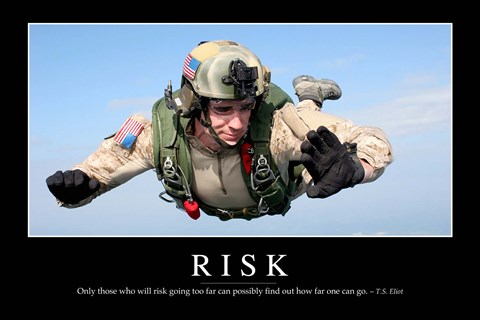 Framed Risk: Inspirational Quote and Motivational Poster Print
