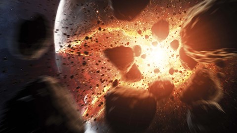 Framed Apocalyptic Space Scene Print