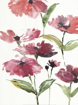 Framed Tickled Pink Posies Print