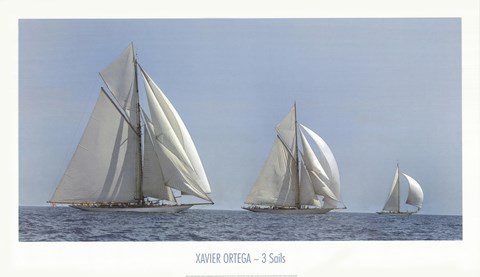 Framed Three Sails Print