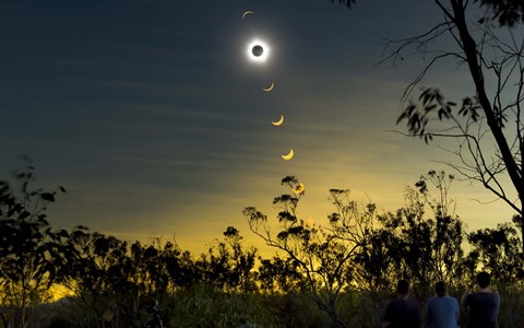 Framed Solar Eclipse Composite Print