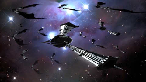 Framed Xeelee Nightfighters Print