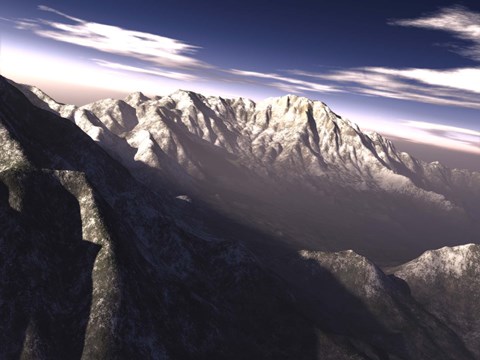 Framed Terragen Render Print