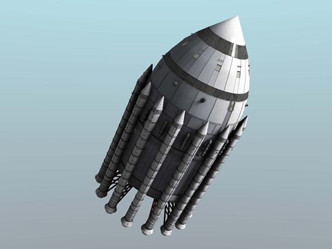 Framed Orion-Drive Spacecraft Print