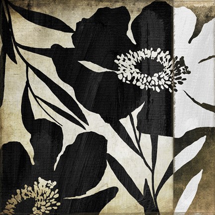 Framed Floral Jungle Lines II Print