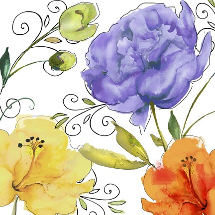 Framed Rhapsody I Print