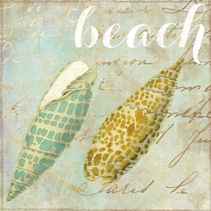 Framed Turquoise Beach II Print