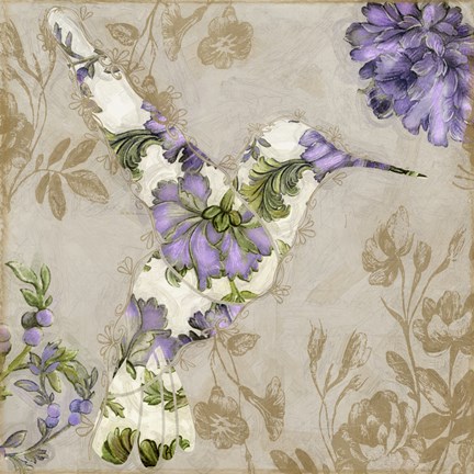 Framed Winged Tapestry IV Print