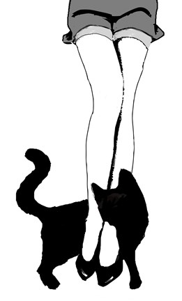 Framed Black Cat Print