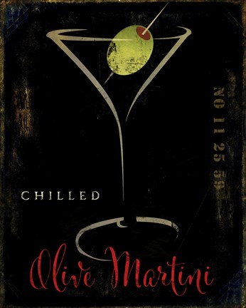 Framed Olive Martini II Print