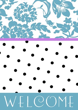 Framed Teal Dots Print