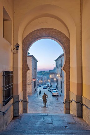 Framed Gate to Zocodover Square (Plaza Zocodover), Toledo, Spain Print