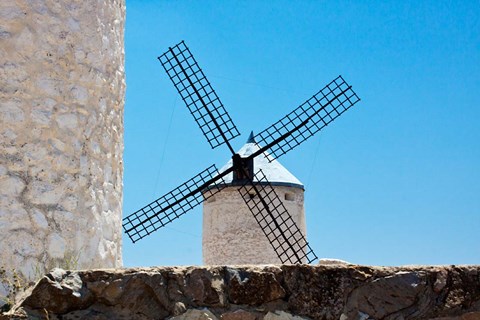 Framed Spain, Toledo Province, Consuegra La Mancha Windmills Print