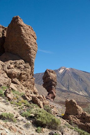 Framed Spain, Tenerife, Las Canadas, Volcanic rock Print