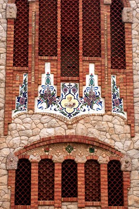 Framed Tiles of Santa Maria Magdalena, Novelda, Spain Print