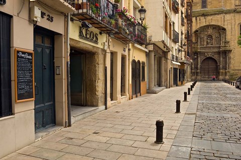 Framed Elaborate door of a cathedral, Logrono, La Rioja, Spain Print