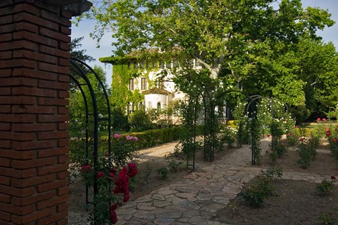 Framed Entrance gate to Cordorniu Winery, Catalonia, Spain Print