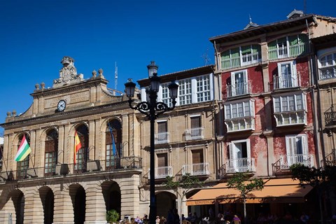 Framed Spain, La Rioja, Haro, Plaza de la Paz, Buildings Print