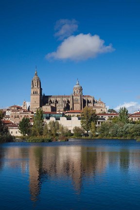 Framed View from the Tormes River, Salamanca, Spain Print