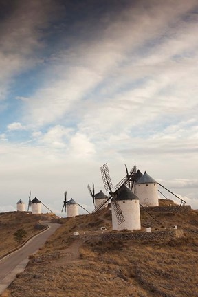 Framed La Mancha Windmills, Consuegra, Castile-La Mancha Region, Spain Print