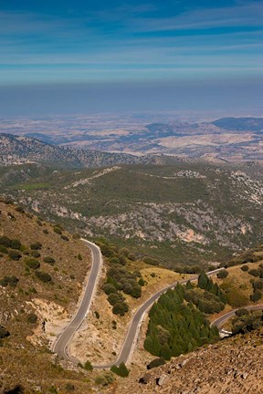 Framed Sierra Margarita Landscape, Grazalema-Zahara de la Sierra, Spain Print