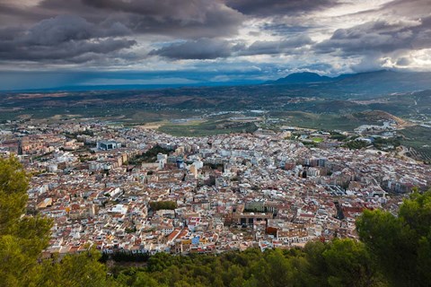 Framed City View From Cerro de Santa Catalina, Jaen, Spain Print