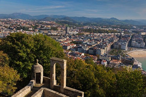 Framed City View, San Sebastian, Spain Print
