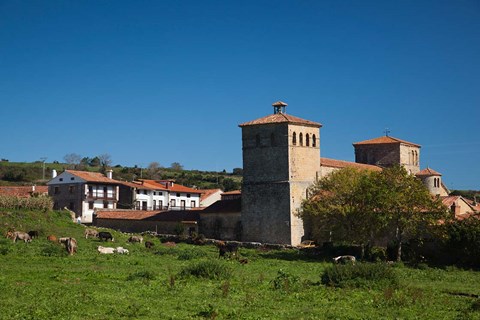 Framed Iglesia de Colegiata, Santillana del Mar, Spain Print