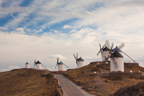 Framed La Mancha Windmills, Consuegra, Castile-La Mancha Region, Spain Print