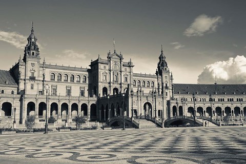 Framed Plaza Espana, Seville, Spain Print