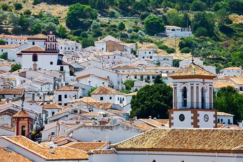 Framed Spain, Andalucia, Cadiz Province, Grazalema View of the town Print