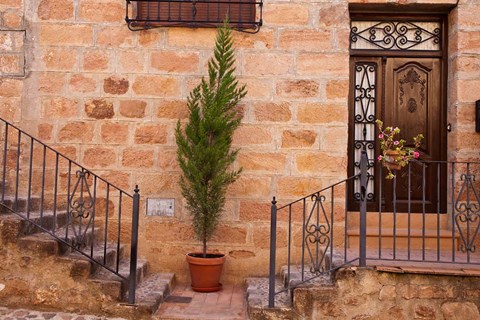 Framed Spain, Andalusia Street scene in the town of Banos de la Encina Print