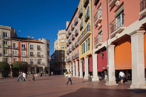 Framed Spain, Burgos Province, Burgos, Plaza Mayor Print