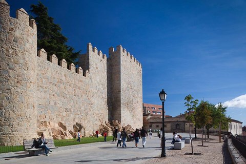 Framed Spain, Castilla y Leon, Avila, Las Murallas, Walls Print