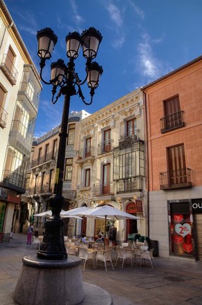 Framed Outdoor Cafe,  Avila, Spain Print