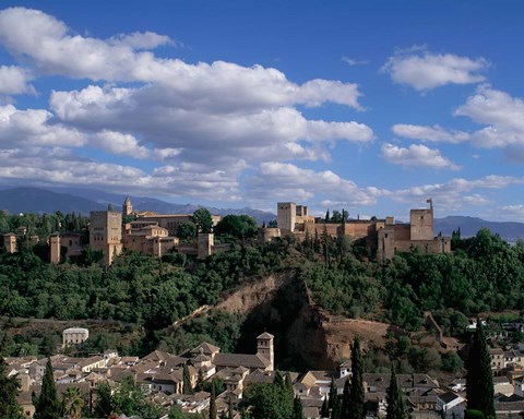 Framed Alhambra, Granada, Andalusia, Spain Print