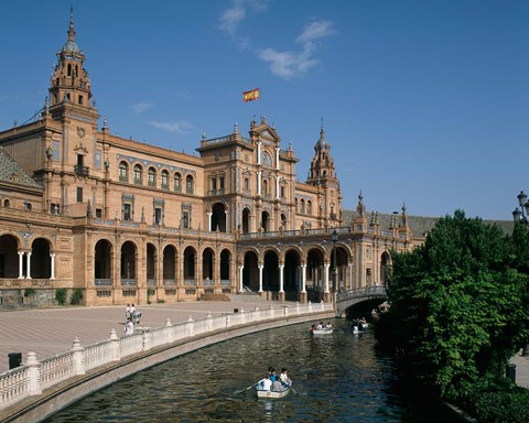 Framed Plaza De Espana, Seville, Andalusia, Spain Print