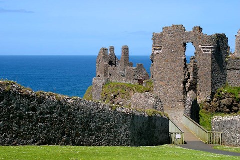 Framed Ireland, Dunluce Castle Ancient Architecture Print