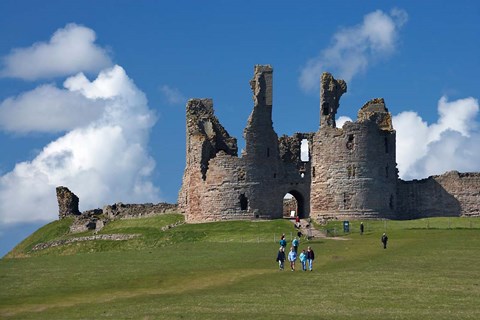 Framed Dunstanburgh Castle Ruins, Northumberland, England Print