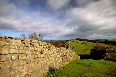Framed 2nd Century Roman Wall, Hadrian&#39;s Wall, Northumberland, England Print