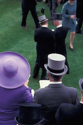 Framed Formally dressed race patrons, Royal Ascot, England Print