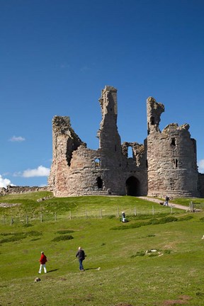 Framed Dunstanburgh Castle Ruins, Northumberland, England Print