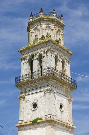 Framed Bell Tower of St Nikolaos Church, Kiliomeno, Zakynthos, Ionian Islands, Greece Print
