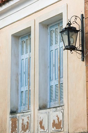 Framed Building Detail, Manolates, Samos, Aegean Islands, Greece Print