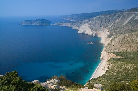 Framed Coastline View, Assos, Kefalonia, Ionian Islands, Greece Print