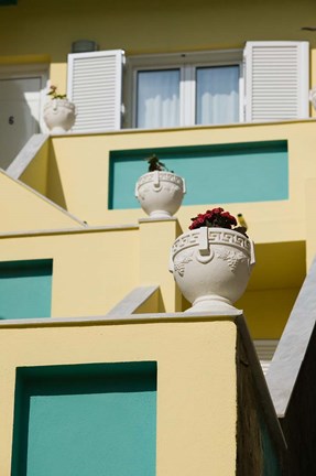 Framed Resort Building Detail, Kokkari, Samos, Aegean Islands, Greece Print