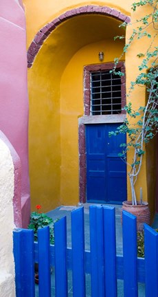 Framed Town of Oia, Santorini, Greece Print