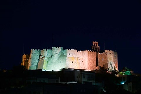 Framed Greece, Patmos, St John the Theologian Monastery Print